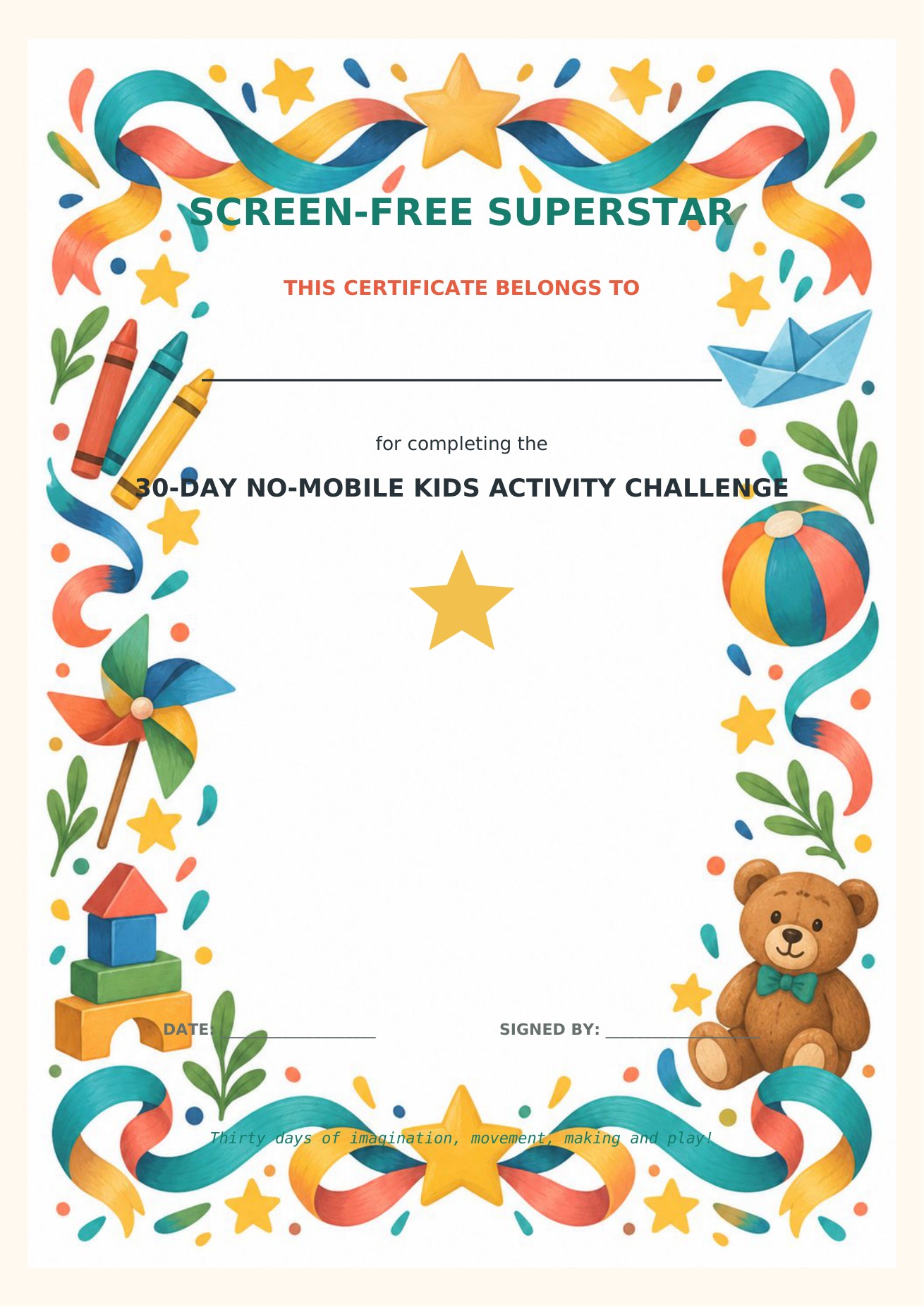 Superstar Certificate